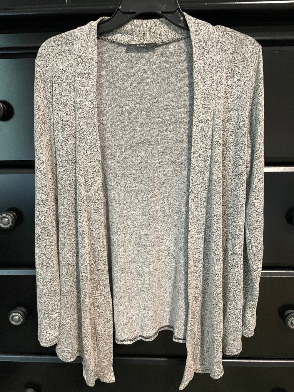 Light Gray Open-Front Women’s Cardigan Sweater